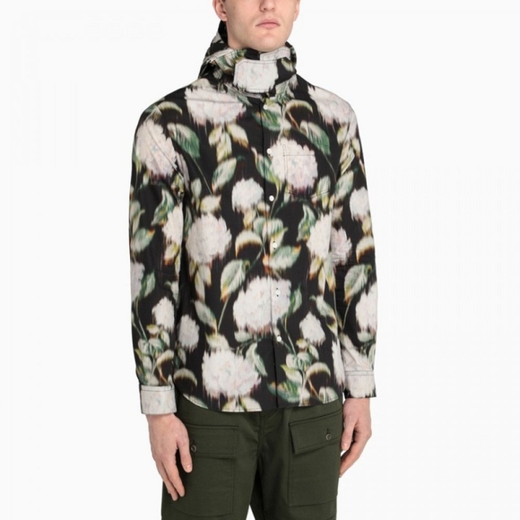 NWT KENZO - Black Blurry Hydrangea Hoodie - Picture 2 of 4